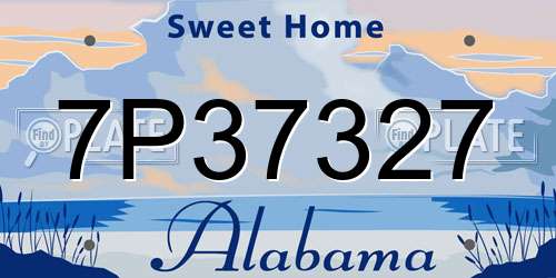 7P37327 Alabama License Plate
