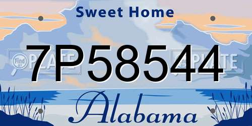 7P58544 Alabama License Plate