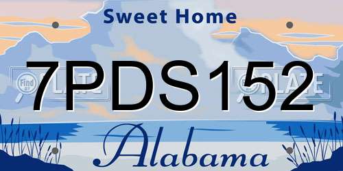 7PDS152 Alabama License Plate