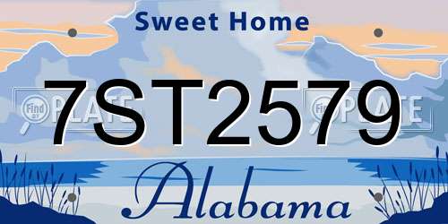 7ST2579 Alabama License Plate
