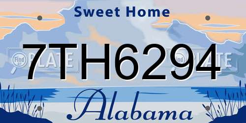 7TH6294 Alabama License Plate