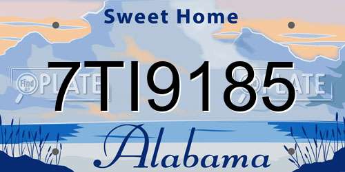 7TI9185 Alabama License Plate