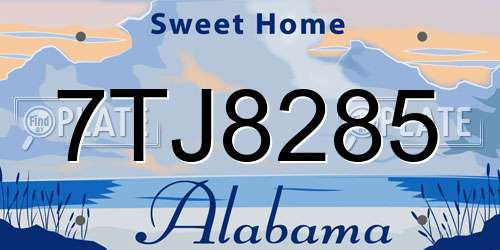 7TJ8285 Alabama License Plate