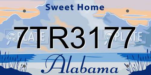 7TR3177 Alabama License Plate
