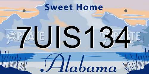 7UIS134 Alabama License Plate