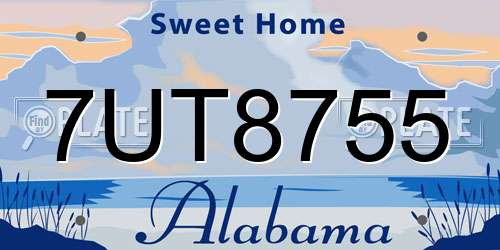 7UT8755 Alabama License Plate