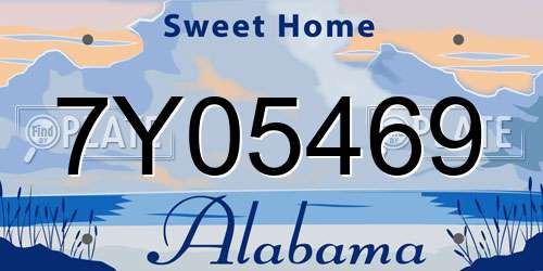 7Y05469 Alabama License Plate
