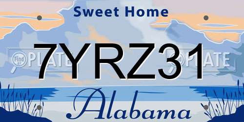 7YRZ31 Alabama License Plate
