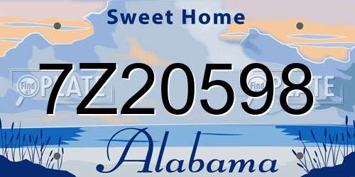 7Z20598 Alabama License Plate