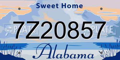 7Z20857 Alabama License Plate