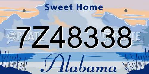 7Z48338 Alabama License Plate