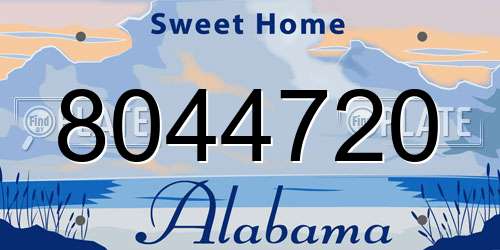 8044720 Alabama License Plate