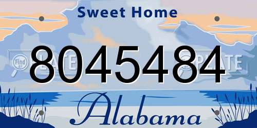 8045484 Alabama License Plate