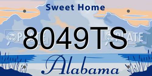 8049TS Alabama License Plate