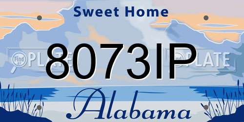 8073IP Alabama License Plate
