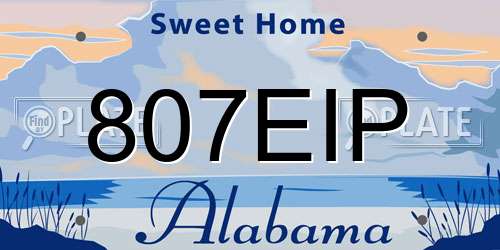 807EIP Alabama License Plate