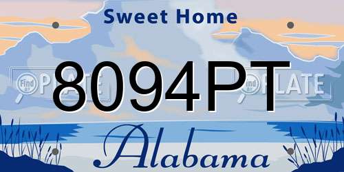 8094PT Alabama License Plate