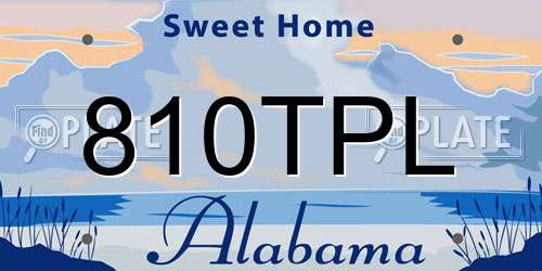 810TPL Alabama License Plate