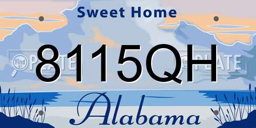 8115QH Alabama License Plate