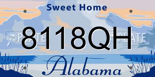 8118QH Alabama License Plate