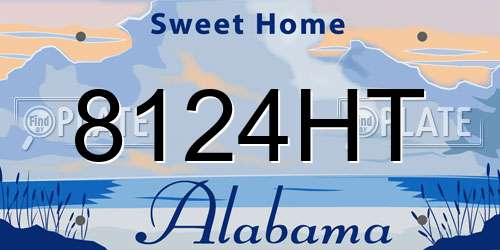 8124HT Alabama License Plate