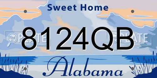 8124QB Alabama License Plate