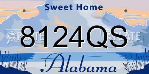 8124QS Alabama License Plate