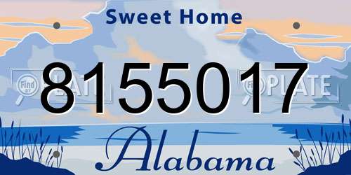 8155017 Alabama License Plate