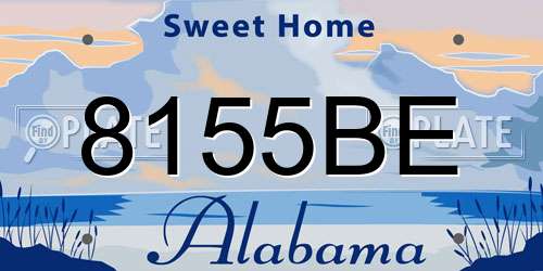 8155BE Alabama License Plate