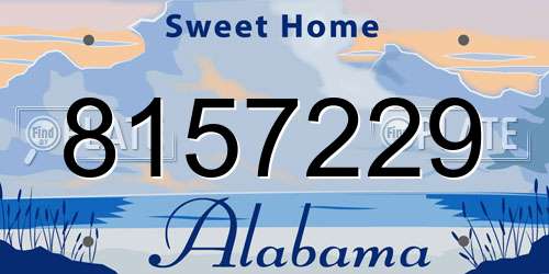 8157229 Alabama License Plate