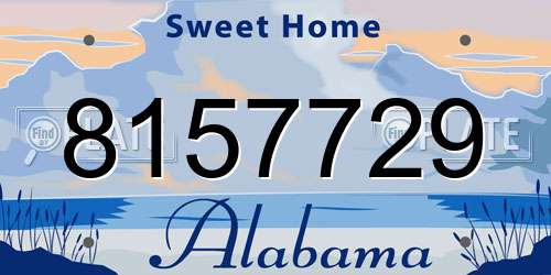 8157729 Alabama License Plate