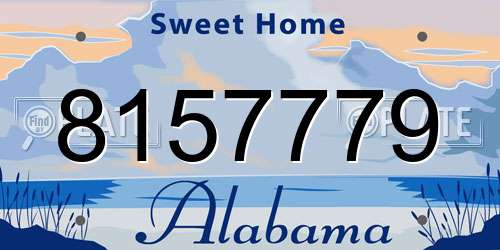 8157779 Alabama License Plate