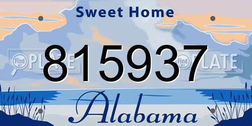 815937 Alabama License Plate