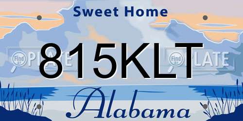 815KLT Alabama License Plate