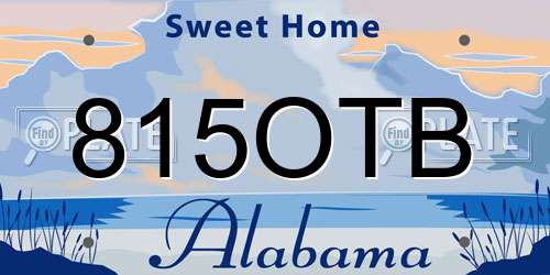 815OTB Alabama License Plate