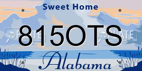 815OTS Alabama License Plate