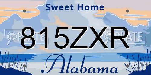 815ZXR Alabama License Plate