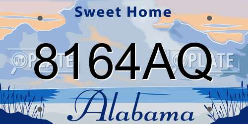 8164AQ Alabama License Plate