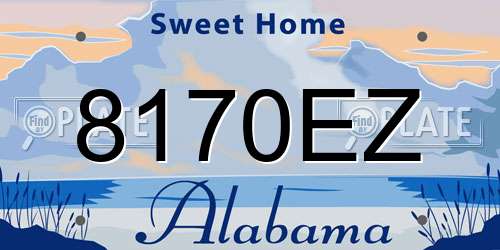 8170EZ Alabama License Plate