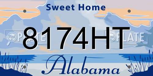 8174HT Alabama License Plate