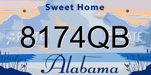 8174QB Alabama License Plate