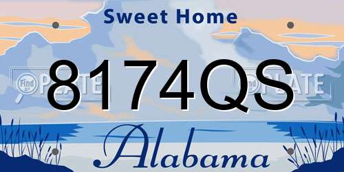 8174QS Alabama License Plate