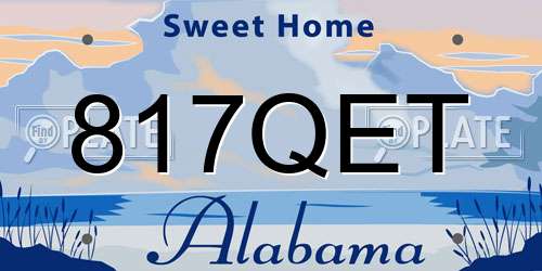 817QET Alabama License Plate