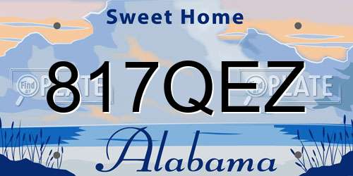 817QEZ Alabama License Plate