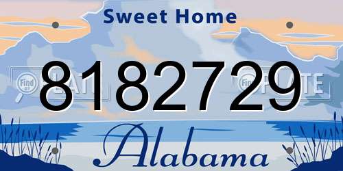 8182729 Alabama License Plate