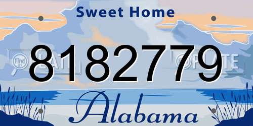 8182779 Alabama License Plate
