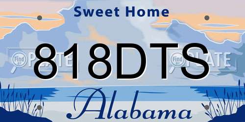 818DTS Alabama License Plate