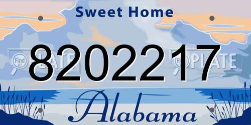 8202217 Alabama License Plate