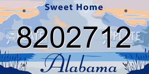 8202712 Alabama License Plate