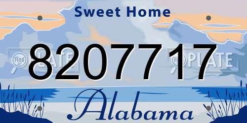 8207717 Alabama License Plate